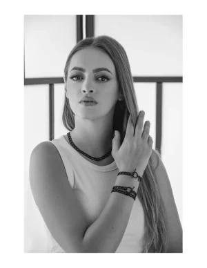 Moora Bransoleta czarna matowa pancerka ze stali szlachetnej* Bransolety