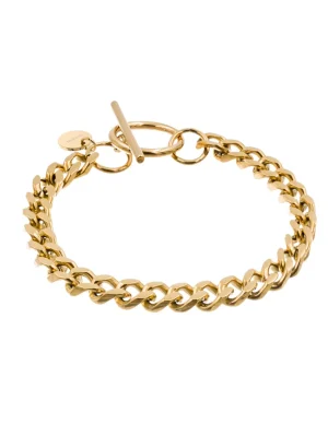 Moora Bransoleta pozłacana pancerka ze stali szlachetnej* Bransolety