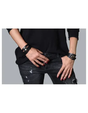 Moora Bransoleta ze skóry z kulą w odcieniu złota* Bransolety