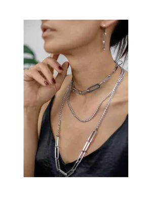 Moora Choker ze stali szlachetnej z dużymi ogniwami* Naszyjniki