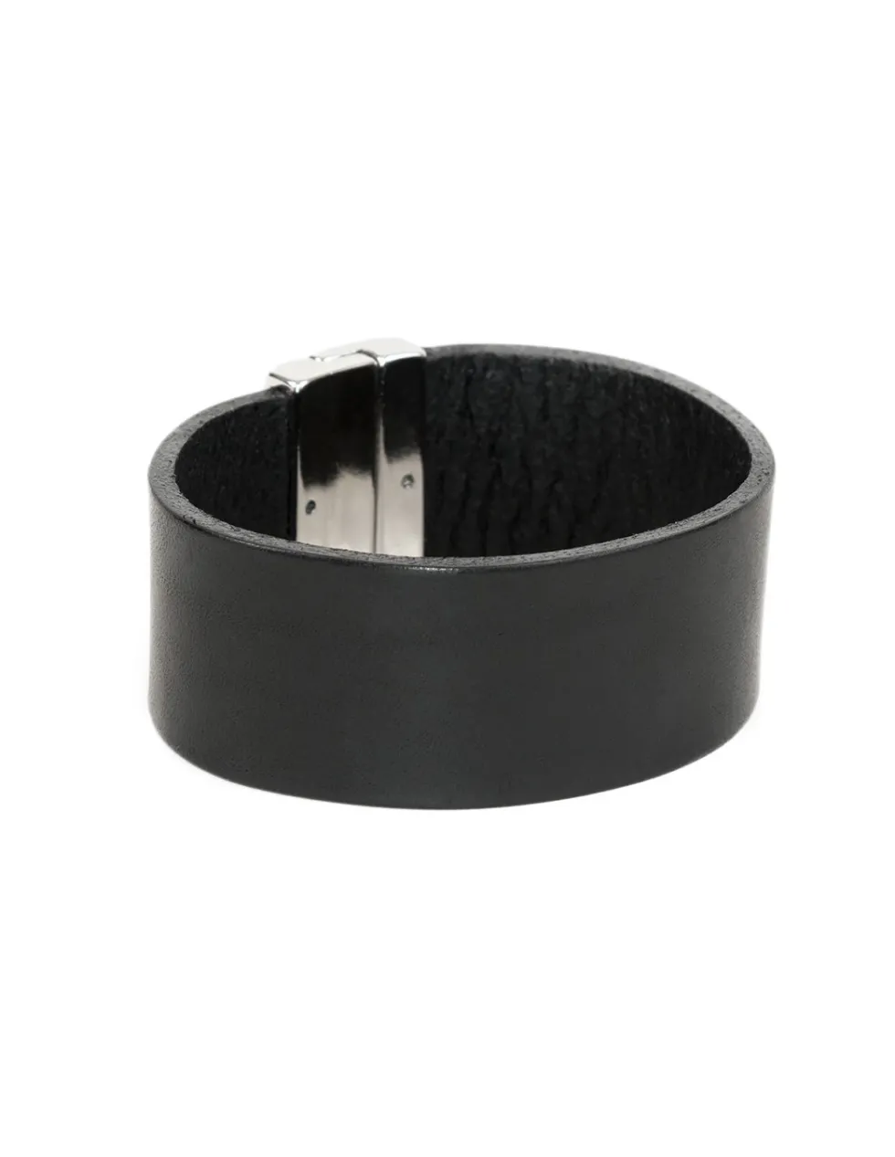 Moora Czarna bransoleta ze skóry oraz stali szlachetnej. Zapięcie błyszczące.* Bransolety
