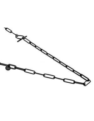 Moora Czarny łańcuch choker z dużymi ogniwami i ozdobną kulą* Naszyjniki