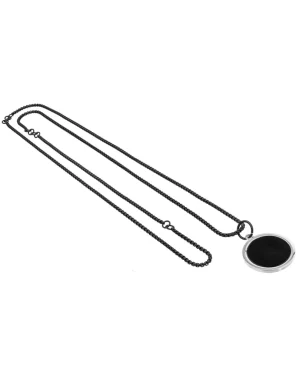 Moora Czarny długi łańcuszek z ozdobną zawieszką* Naszyjniki