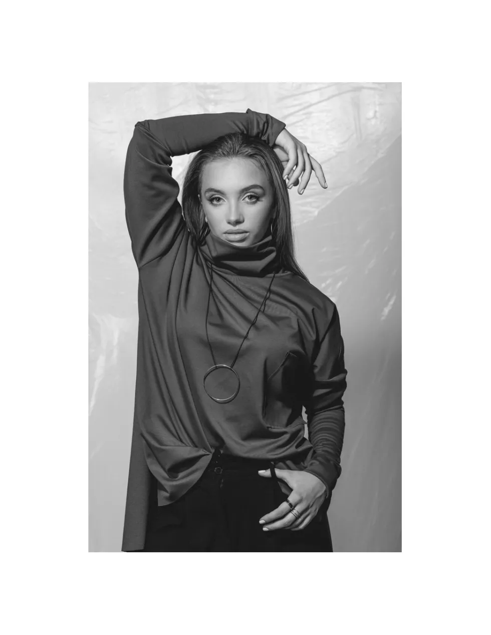 Moora Czarny matowy naszyjnik ze stali szlachetnej* Naszyjniki