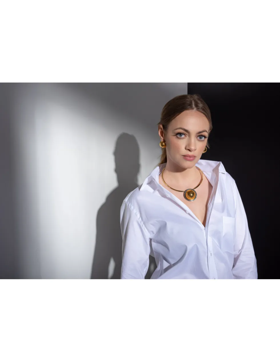 Moora Delikatny choker ze stali szlachetnej z ozdobną zawieszką* Naszyjniki