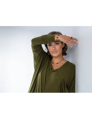 Moora Delikatny czarny matowy komplet ze stali szlachetnej z kuleczkami* Komplety | Naszyjniki