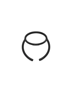 Moora Delikatny pierścionek z czarnej stali szlachetnej KOŁO* Pierścionki