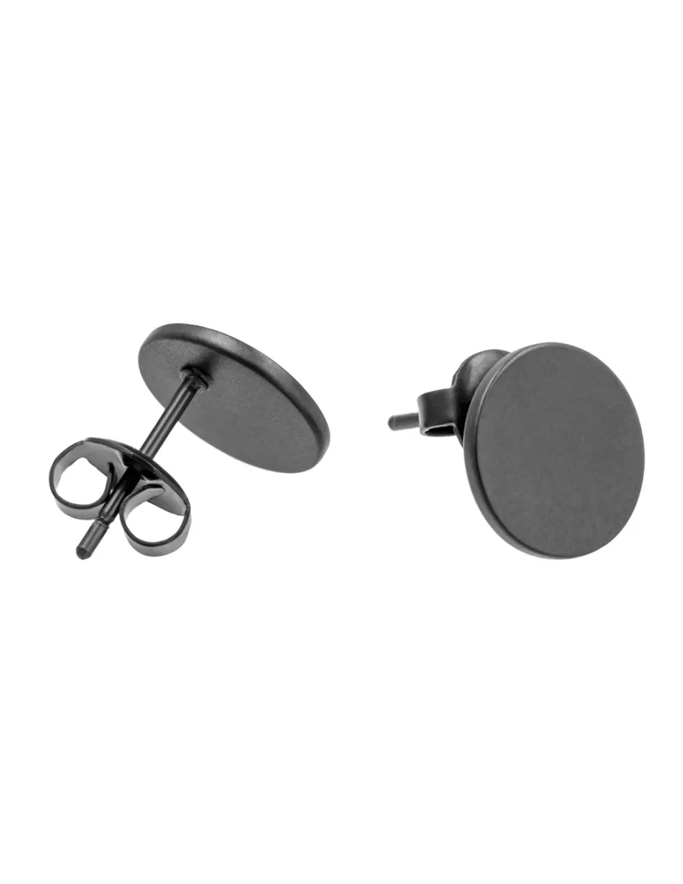 Moora Kolczyki blaszki z czarnej matowej stali szlachetnej* Kolczyki