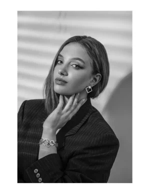 Moora Kolczyki kwadraty 3 w 1 ze stali szlachetnej* Kolczyki