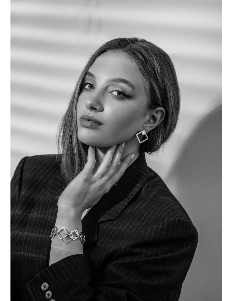 Moora Kolczyki kwadraty 2w1 ze stali szlachetnej* Kolczyki