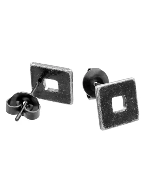 Moora Kolczyki kwadraty z matowej stali szlachetnej* Kolczyki | Nowości