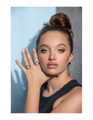 Moora Komplet KOŁA z czarnej matowej stali szlachetnej* Komplety | Kolczyki