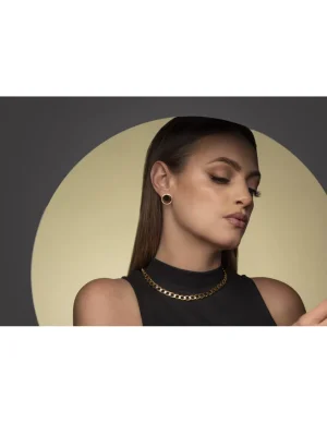 Moora Komplet kolczyków 2w1 z pozłacanej stali szlachetnej* Kolczyki