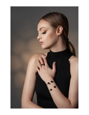 Moora Minimalistyczna bransoleta z czarnej matowej stali* Bransolety