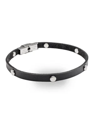 Moora Męska bransoleta skórzana z napami* Bransoletki