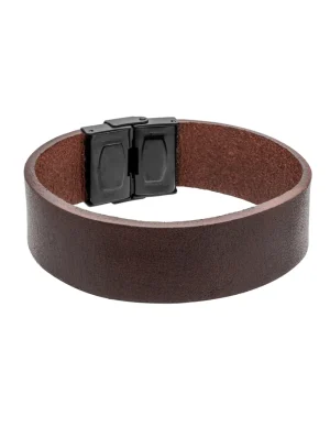 Moora Męska prosta bransoleta z brązowej skóry* Bransoletki