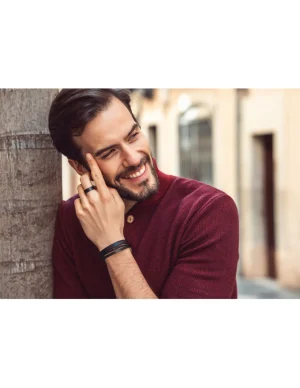 Moora Męska prosta i nowoczesna bransoleta ze skóry* Bransoletki