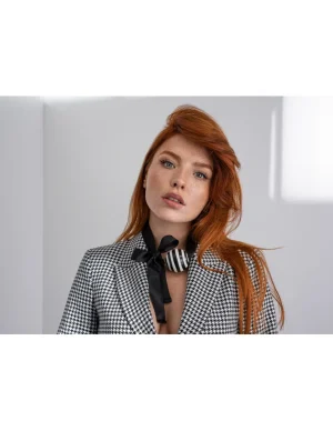 Moora Naszyjnik ręcznie malowana duża KULA w pasy* Naszyjniki