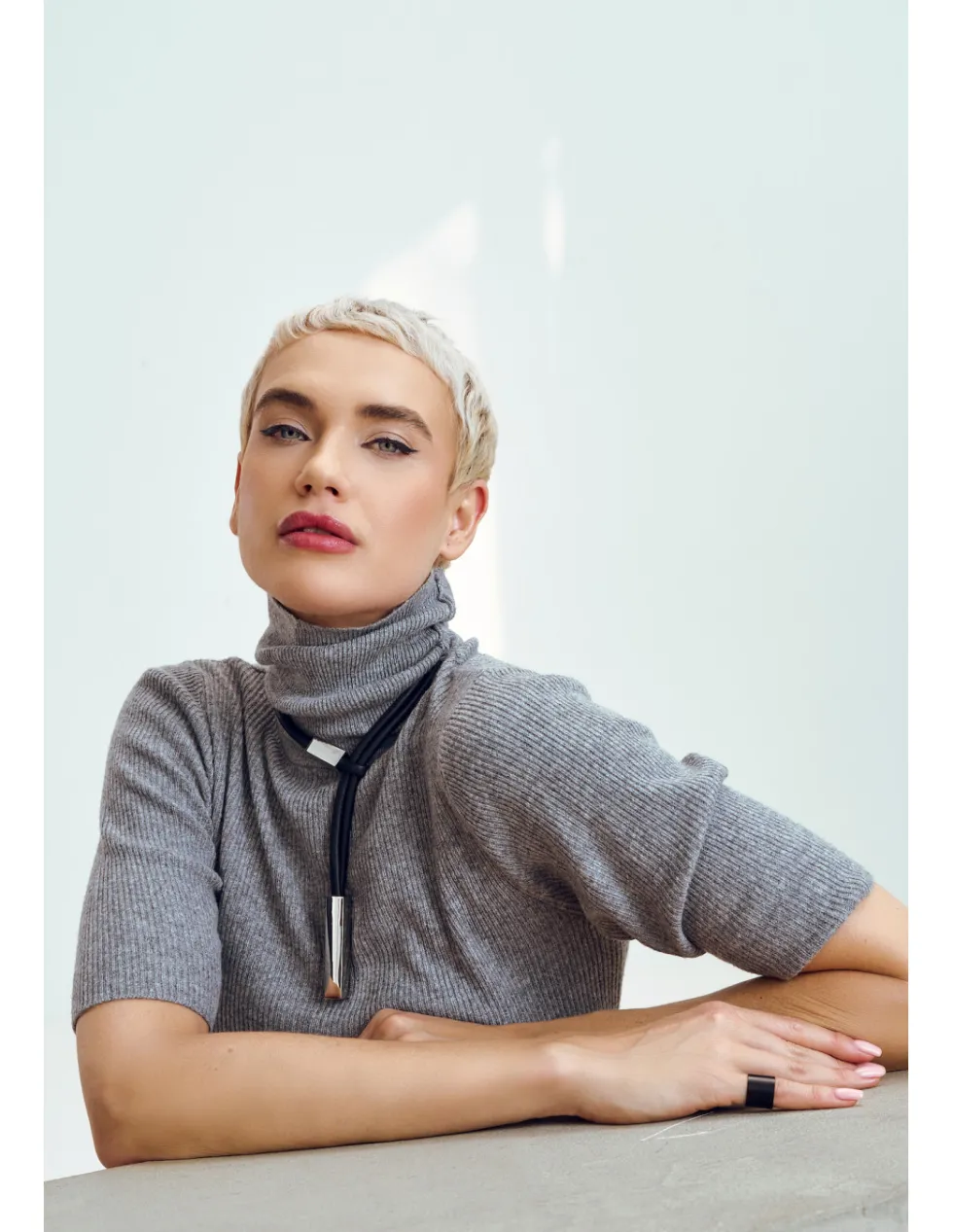 Moora Naszyjnik 2w1 ze skóry oraz stali szlachetnej* Naszyjniki | Nowości