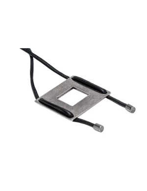 Moora Naszyjnik ze skóry z dużą zawieszką w formie kwadratu* Naszyjniki