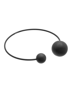 Moora Nowoczesna czarna matowa bransoleta z kulami* Bransolety