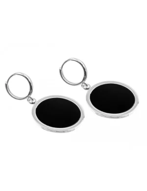 Moora Nowoczesne duże kolczyki ze srebra oraz stali szlacetnej* Kolczyki