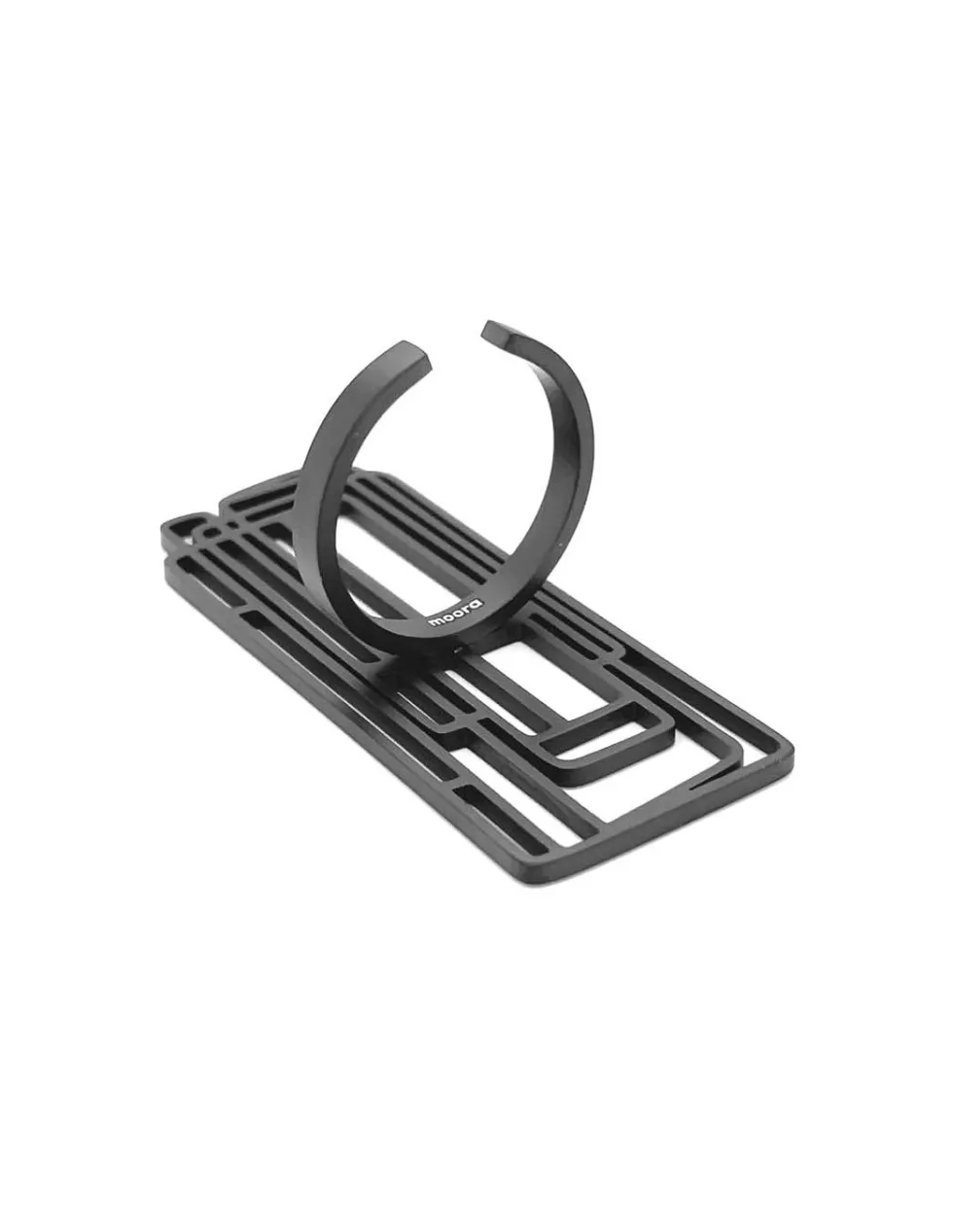 Moora Oryginalny duży pierścionek z czarnej matowej stali szlachetnej* Pierścionki