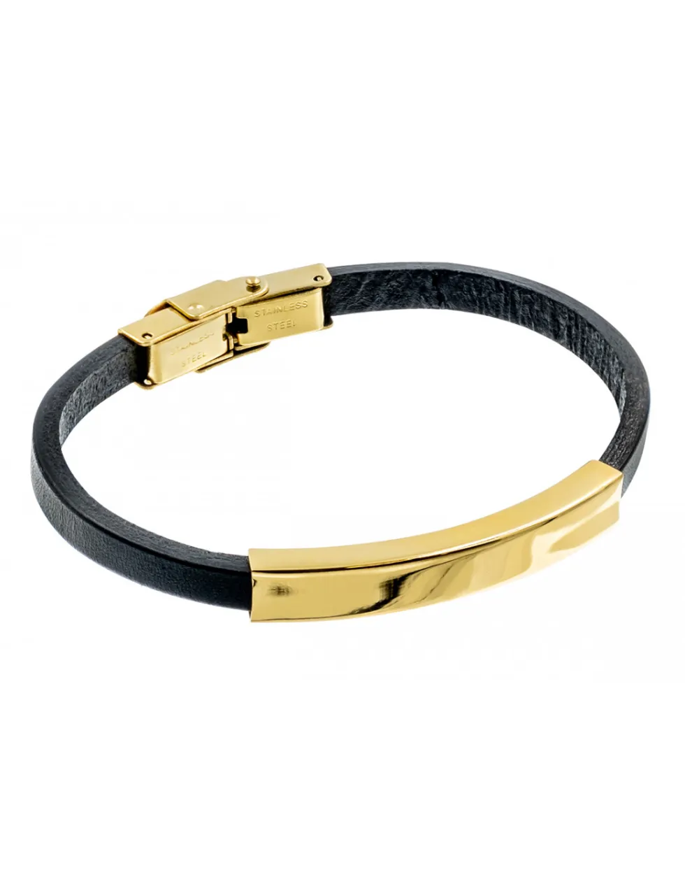 Moora Prosta i delikatna bransoleta ze skóry oraz stali szlachetnej* Bransolety