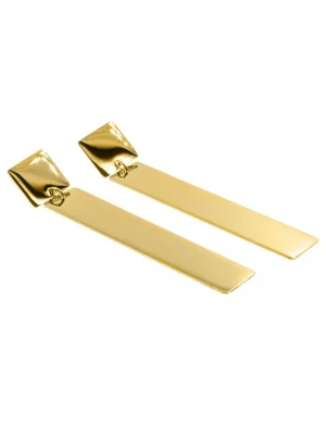 Moora Proste i minimalistyczne kolczyki z pozłacanej stali szlachetnej* Kolczyki