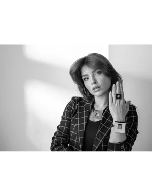 Moora Prosty i nowoczesny naszyjnik ze skóry oraz stali szlachetnej* Naszyjniki