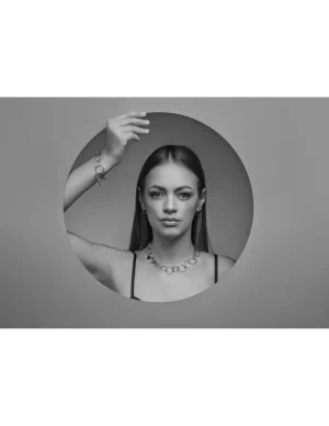 Moora Srebrny naszyjnik ze stali szlachetnej 2w1* Naszyjniki