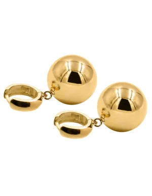 Moora Złote kolczyki kule z pozłacanego srebra pr.925* Kolczyki